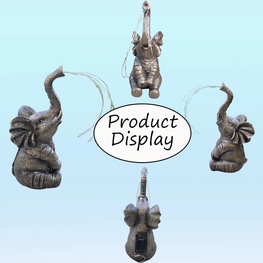 Outdoor Elephant LED Solar Light String Sculpture. A Decoration for Courtyards and Balconies. The Best Choice for Giving As a Gift.