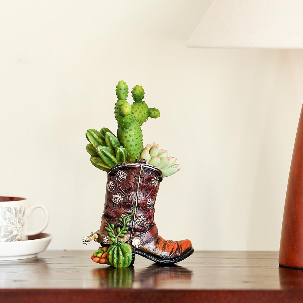Garden Statue Cute Resin Cactus Figurines Outdoor Garden Decorations in The Courtyard Funny Green Desert Plant Terrace Desktop Decoration Statue Cactus