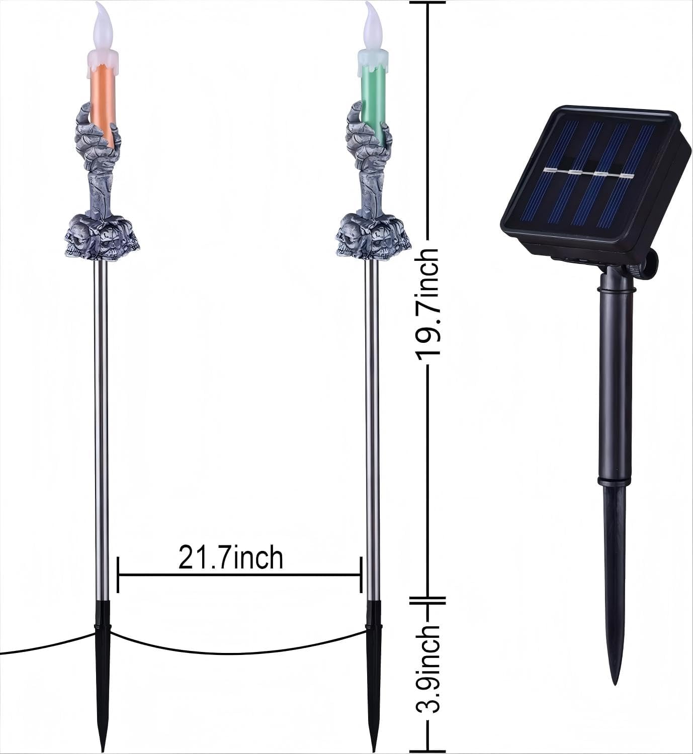 ILLUMINEW Outdoor Christmas Decorations, Solar Christmas Pathway Lights, Set of 10 Waterproof Landscape Christmas Lights, LED Lights for Yard Lawn Patio Walkway Decor