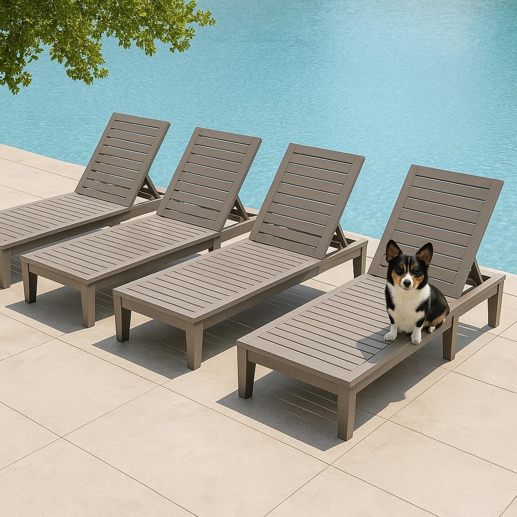 Outdoor Chaise Lounge Chair Set of 2,Lightweight Patio Chairs,Waterproof Lawn Chairs Lounge Outdoor,5-Positions Adjustable Pool Lounge Chair for Garden Beach Patio Poolside and Deck,Striped Black