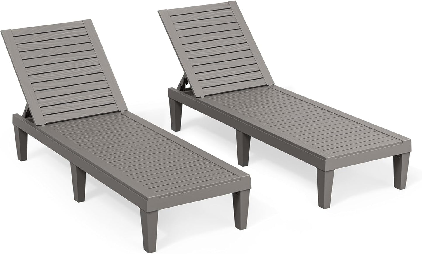 Outdoor Chaise Lounge Chair Set of 2,Lightweight Patio Chairs,Waterproof Lawn Chairs Lounge Outdoor,5-Positions Adjustable Pool Lounge Chair for Garden Beach Patio Poolside and Deck,Striped Black