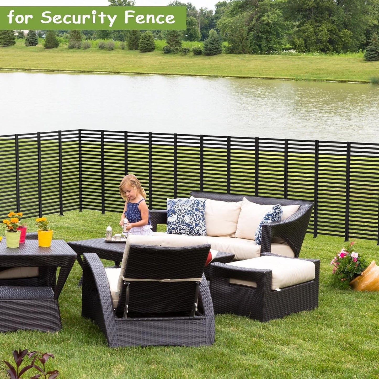 12-Pack Metal Plant Pergola & Decorative Fence - Adjustable Height, Sturdy Frame with Horizontal Bars for Garden, Vegetable Garden, Courtyard Decoration, Outdoor Garden Fence, Vertical Panel Design